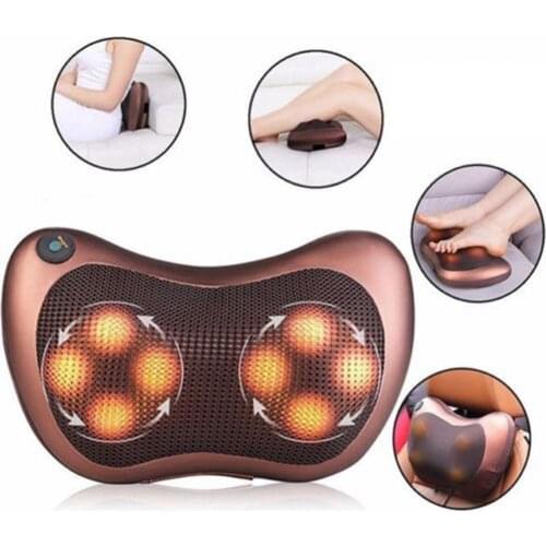 Home Car Infrared Heating Massage Pillow Cervical Lumbar Body Roller Massager Electric Massage Pillow Relaxation Body Machine