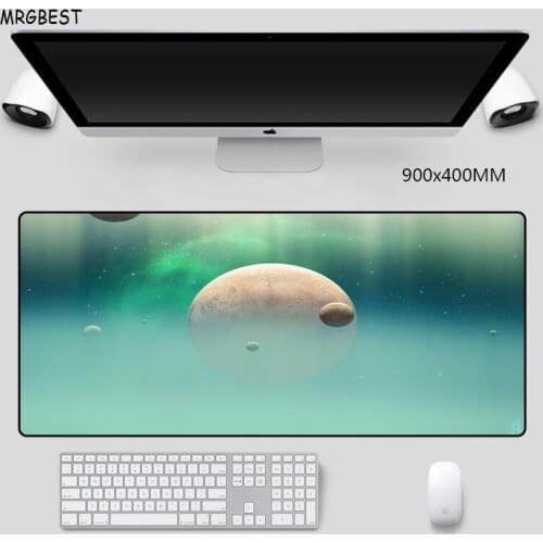 MRGBES Mouse Pad Extra Large Stars Nature Softy Rubber with Locked Edge Keyboard Pads Precision Seaming Desk Mat for DOTA Gamer