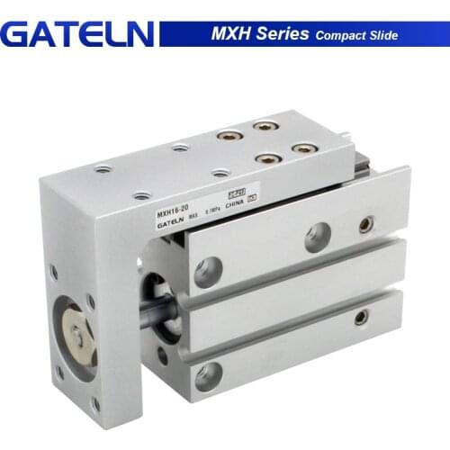 MXH16-20Z HLH16X20S Rail cylinder precision pneumatic slide guide rod cylinder linear side rail MXH6-10 10-25 MXH16-30Z