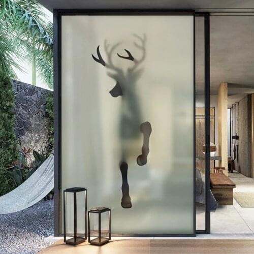 3D Effect Customized horse deer Glass Film Window Sticker Static Self-adhesive Film bedroom Office door Privacy Decal Home Decor