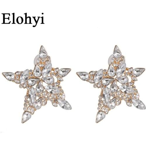 ELOHYI New Crystal Jewelry Colorful Statement Sashion Square Crystal Drop Earrings Factory Price Wholesale Free Shipping