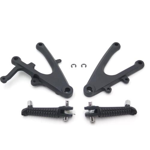 Aftermarket Free Shipping Motorcycle Parts Front Rider Foot Pegs Bracket Fit For Yamaha YZF R1 YZF-R1 2004 2005 2006 BLACK