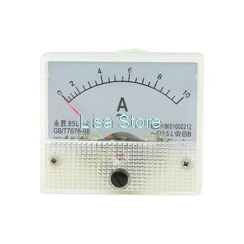 Rectangle Analog Panel Ampere Meter Gauge Amperemeter 85L1-A AC 0-10A