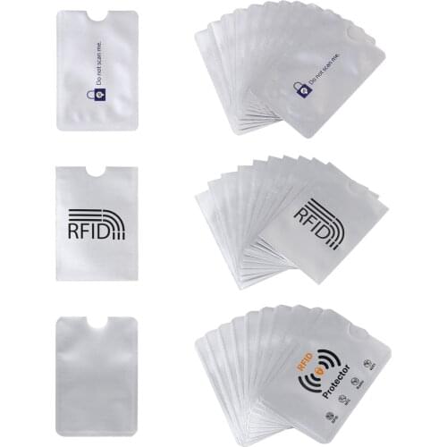 10Pcs Anti Theft RFID Wallet Blocking Card Holder Protector Prevent Unauthorized Scanning Aluminium Cards Holder ID Card Case