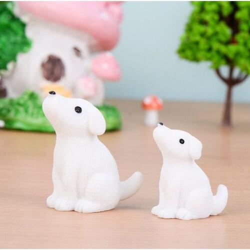 37mm X 30mm 1pcResin Ornaments Decorations Dog Big And Small Animal White Beautiful Countertops The Animals Put Up An Ornament