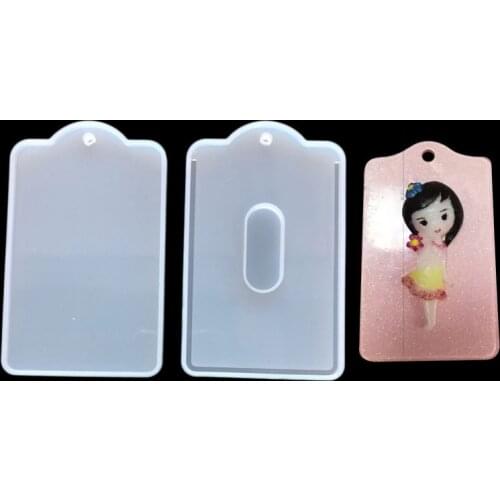 Silicone Mold bus card cover high mirror molds For DIY Jewelry Epoxy Resin Mould Making Handmade Tools