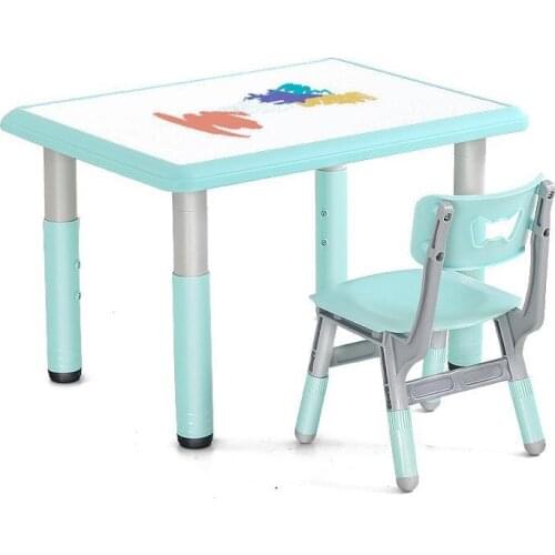 Kindergarten Desk And Chair Set Can Lift Childrens Desk Household Simple Baby Table Plastic Rectangle Toy Table