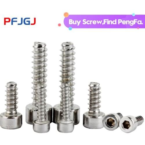 Peng Fa 304 stainless steel hexagon socket flat tail self tapping screw flat tail screw M3M4M5