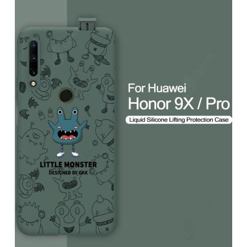 GKK Liquid Silicone Case For Huawei P smart Z Y9 Prime 2019 Honor 9X Pro Case Lifting Camera Protection Soft For Honor 9X Cover