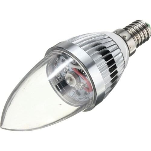 1 Set AC 85-265V E14 3W RGB LED Light Bulb Candle Light Spotlight Bulb Lamp 16 Color Changing with Remote Control