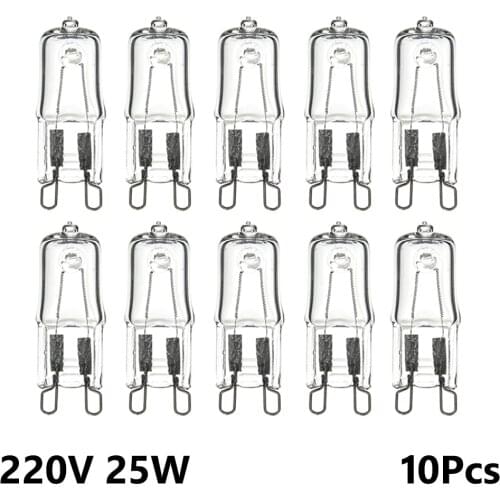 25W G9 10pcs Wall Lamps Clear Glass 220V 2900K indoor lighting Halogen Bulb Halogen Light For Each Lamp Super Bright Warm White