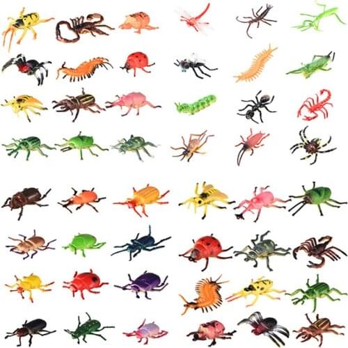 12pcs/set Insect Model Action Figure Wild Animal Action Figures Collection Small Size PVC Children Cognitive Toys