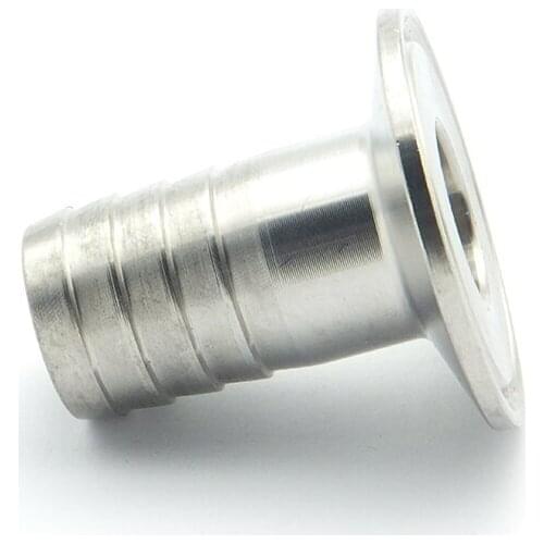 45mm Hose Barb x 64mm Ferrule OD 304 Stainless Steel Hex Sanitary Connector Pipe Fitting For Homebrew Fit 2" Tri Clamp