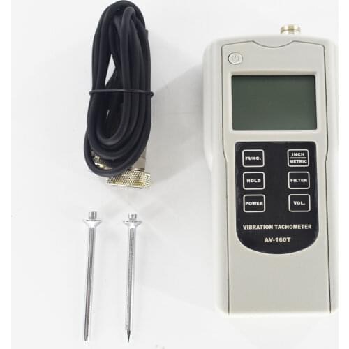 AV-160T Portable Digital Vibration Acceleration Velocity Displacement Tester Vibration Tachometer Vibration Meter