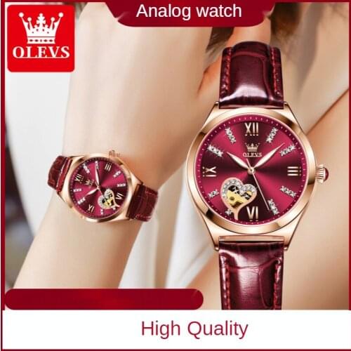 Watch mechanical watch hot sale genuine leather waterproof ladies watch women