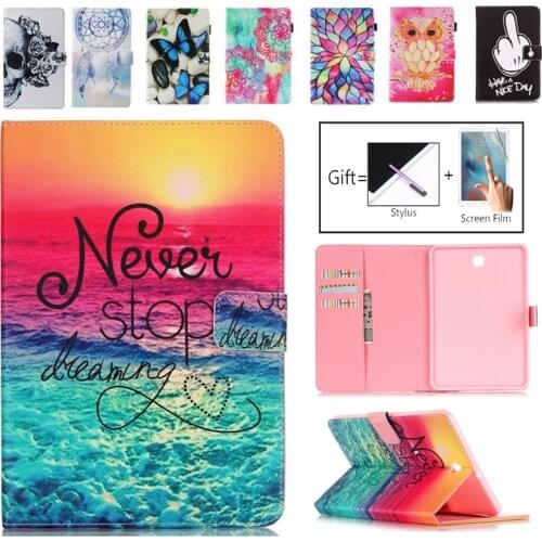 Butterfly Painted Flip PU Leather Case For Samsung Galaxy Tab S2 8.0 T710 Tablet Case Cover For Samsung Galaxy Tab S2 T715 T719