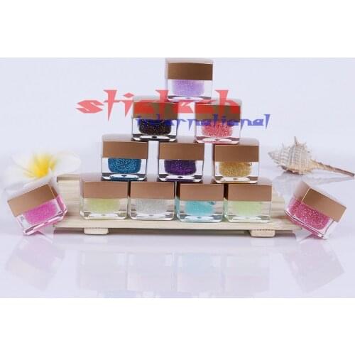 By dhl or ems 50 sets 12 Colors 8ML Sequins Paillette UV Gel Nail Polish Beauty Manicure Nail Gel Women Lady Nail Art Equipment