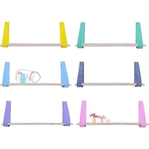 Wooden Felt Cloth Storage Rack Nordic Ins Wind Wall Creative Clapboard Shelf Items Finishing Rack Wall Hanging Home Decor