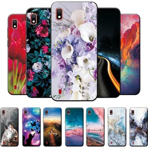 For Samsung A10 Case A 10 SM-A105FN Flower Phone Cases For Samsung Galaxy A10 Back Cover Floral Soft TPU Silicone Bumper 6.2"