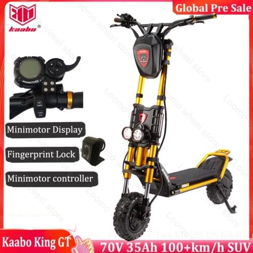 Pre Sale Kaabo Wolf King GT Pro+ 11inch 72V 35Ah Top Speed 100km/h with Minimptor Display Minimotor Controller Monster E-scooter