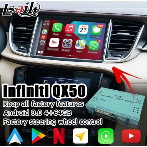 Android / Carplay interface box for Infiniti QX50 2018 video interface GPS navigation box with youtube waze yandex by Lsailt