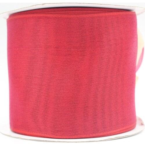 63mm 25y/roll Wire Edge Ribbon Transparent Snow Yarn Ribbon Christmas Decoration Wedding Diy Gift Wrapping Flower Cake Ribbon