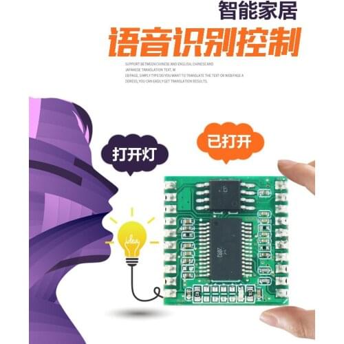 Multilingual Lamp Man-machine Dialogue Control Switch IC Speaker-independent Speech Recognition Module