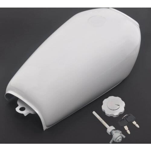 Motorcycle 9L 2.4 Gal White Retro Cafe Racer Fuel Tank Gas Tank Mount Kit Fits For Honda CG125 CG125S CG250 Accessories