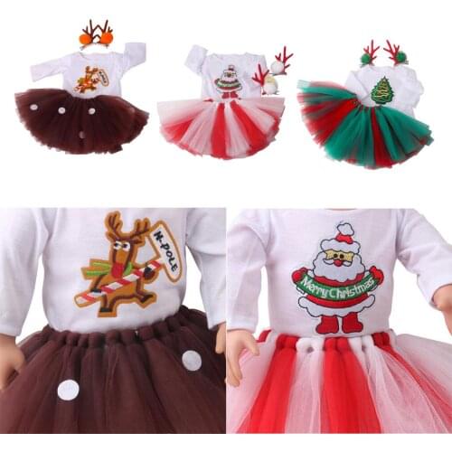 Doll Clothes 18 "Doll Dress Holiday Haooy New Year Fits American