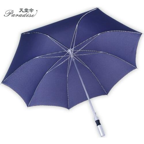 Semi Automatic Straight Handle Umbrella- 500g Alum Alloy 8 Ribs 130Cm Canopy Waterproof Windproof Anti UV Travel Business Umbrel