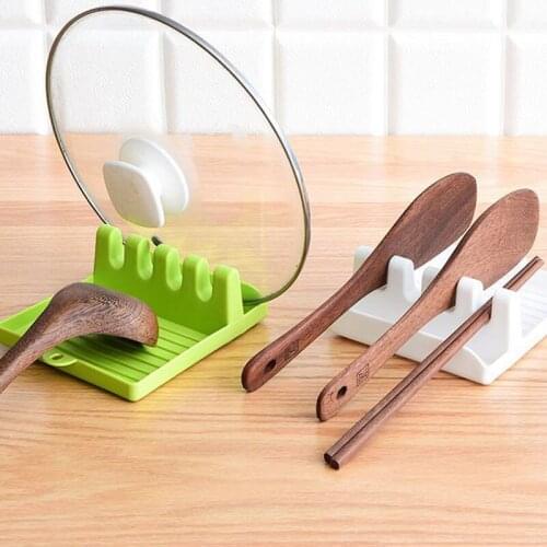 Creative plastic kitchen shelf Kitchen supplies spatula shelf spoon cushion storage shelf kitchen accessories organizer
