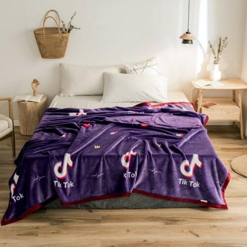 High quality Thicken plush bedspread blanket 200x230cm High Density Super Soft Flannel Blanket to on for the sofa/Bed/Car