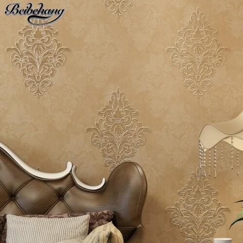Beibehang High - grade european-style wallpaper and non - woven hotel restaurant wallpaper and living-room TV background wall