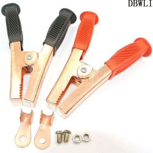 Replacement 500-Amp Heavy Duty Copper Alligator Clips Terminal Test Electrical Battery Crocodile Clamp for Jumper Cables Boost