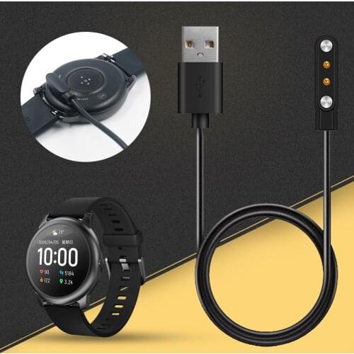 USB Chargers For Xiaomi Haylou Solar LS05 Smartwatch Dock Charger USB 100cm Charging Cable Base Cord Wire Accessories