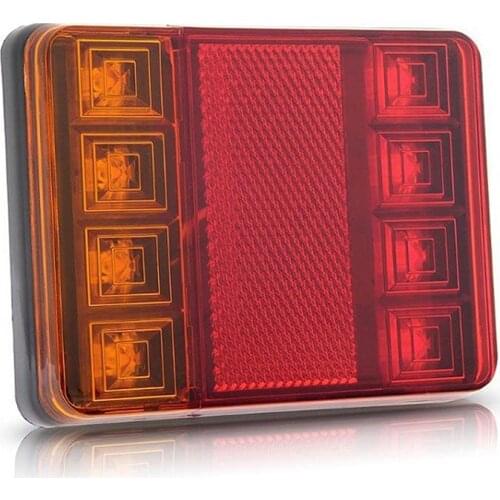 Car Truck LED Rear 12V Lights Rear Lamps Waterproof TailightTail Light Warning Parts for Trailer Caravans DC
