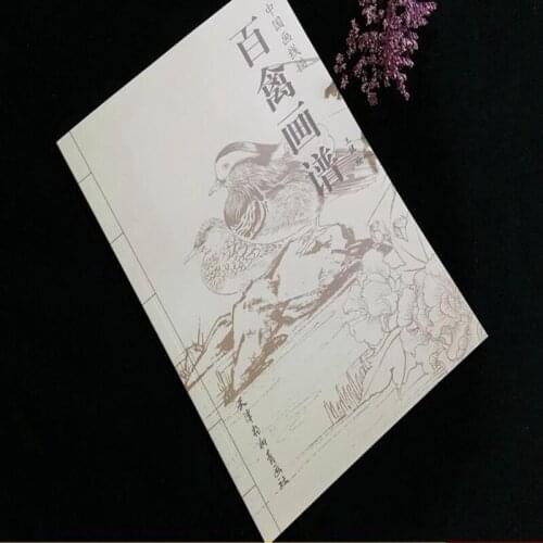 1pc Chinese Painting Birds Outline Sketch Sumi-e Brush Ink Art Tattoo Reference Book