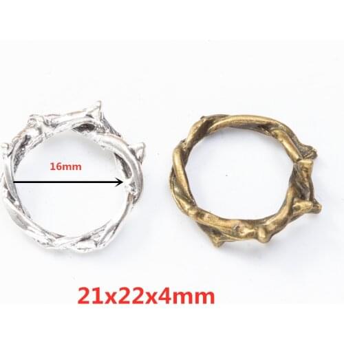 15PCS Round pendant fit charm Fashion Bracelet necklace DIY Jewelry accessories 8329