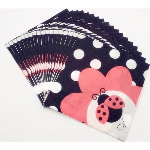 20pcs/pack Cartoon Cute Bee Disposable Napkin Paper Towel Event Birthday Party Supplies