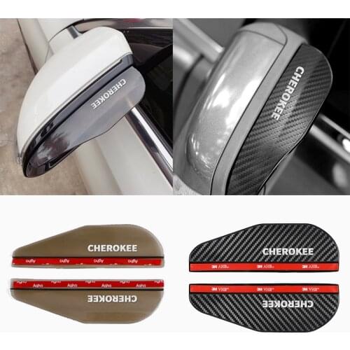 2021 2pcs Car Mirror Rain Eyebrow Decorative Pieces Fit For For JEEP compass renegade Grand cherokee Rubicon