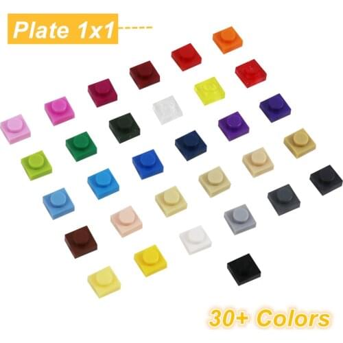 3000pcs Building Blocks Brick Plate 1 x 1 DIY QR Code LOGO Figures Children Toys 3024 Plate 1 x 1