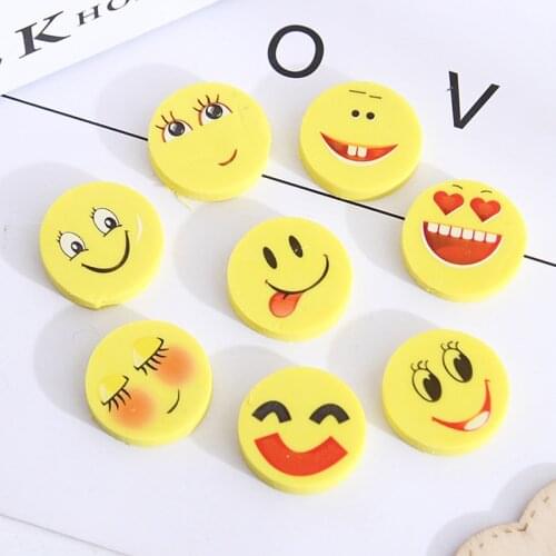 4pcs/set Eraser Student Learning Stationery For Child Creative Gift Kids Eraser Novelty Erasers Cartoon expression Eraser
