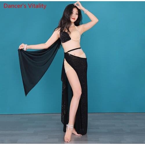 Belly Dance Bra Or Skirt Diamond-Studded Top Sequins Split Skirt Practice Clothes Female Adult Temperament Performance Clothing