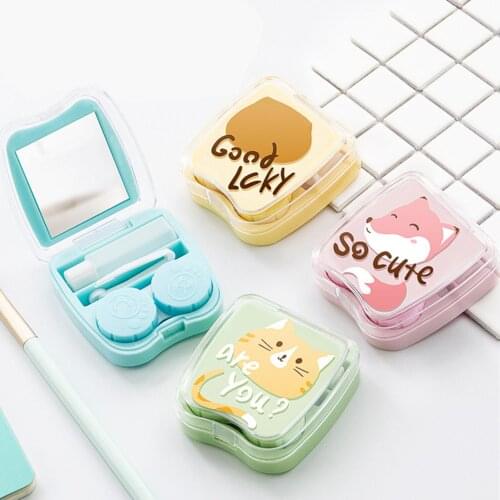 Cute Cartoon Fruit Style Contacts Lens Case Storage Box Container Eye Care Holder
