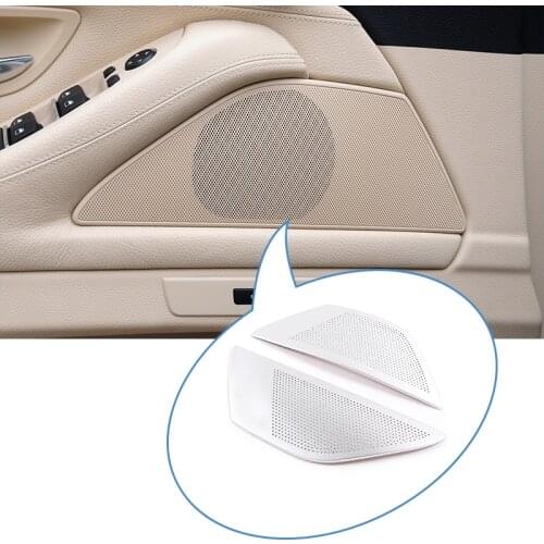 Aluminum Alloy Car Door Speaker Decorative Cover Trim For BMW 5 Series F10 2014 2015 2016 2017 Car Accessories
