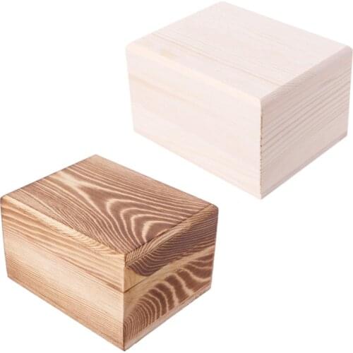 Handmade Wooden Box With Lid Storage Case Crafts Sundries Organizer 2 Sizes