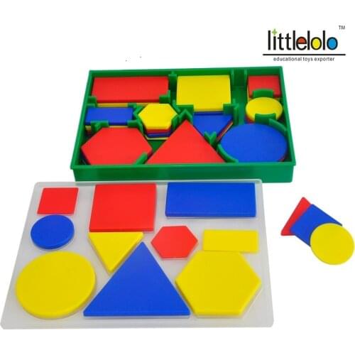 Kids children educational toy montessori logic geometric figures shapes professional school learning tools 60pcs