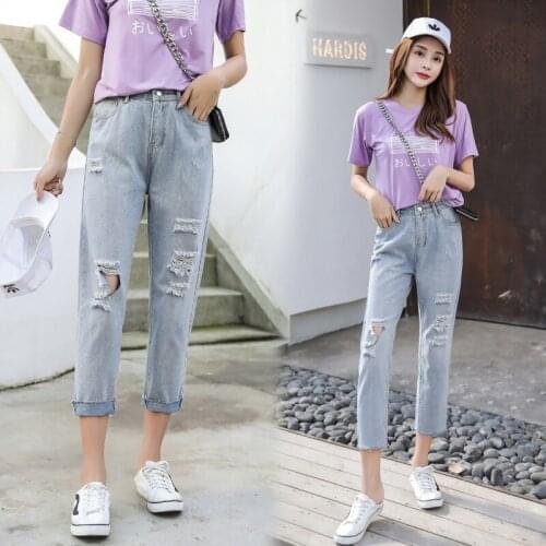 Fa1001 2019 new autumn winter women fashion casual Denim Pants high waisted jeans womens clothing