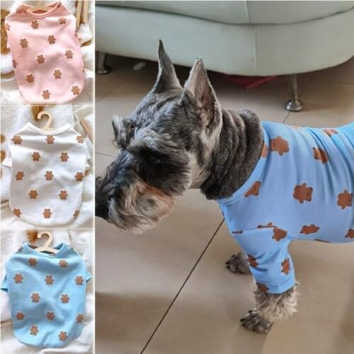 Dog Little Bear Tee Shirt Puppy Summer Clothes Cat Yorkshire Pomeranian Poodle Bichon Corgi Schnauzer Dog Clothing Dog Clothes S