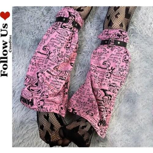 Gothic Cartoon Cute Tights Stockings Pink Bear Print Womens Socks In Tube Sweet JK Harajuku Lolita Foot Cover Leg Warmer